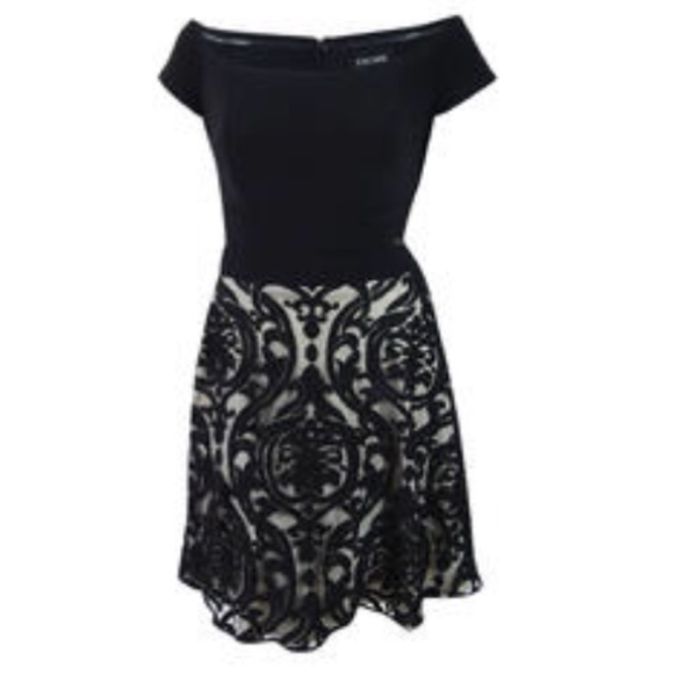 🖤XSCAPE🖤COCKTAIL A-LINE OVERLAY DRESS🖤